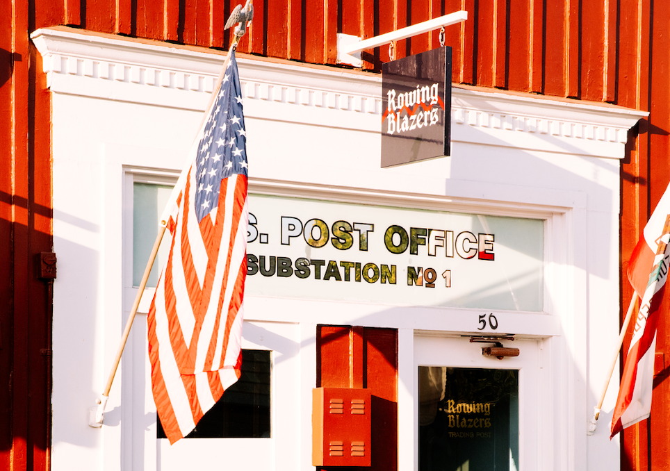 The Rowing Blazers Trading Post at Brentwood Country Mart (Our LA pop-up is open everyday, 11-6)
