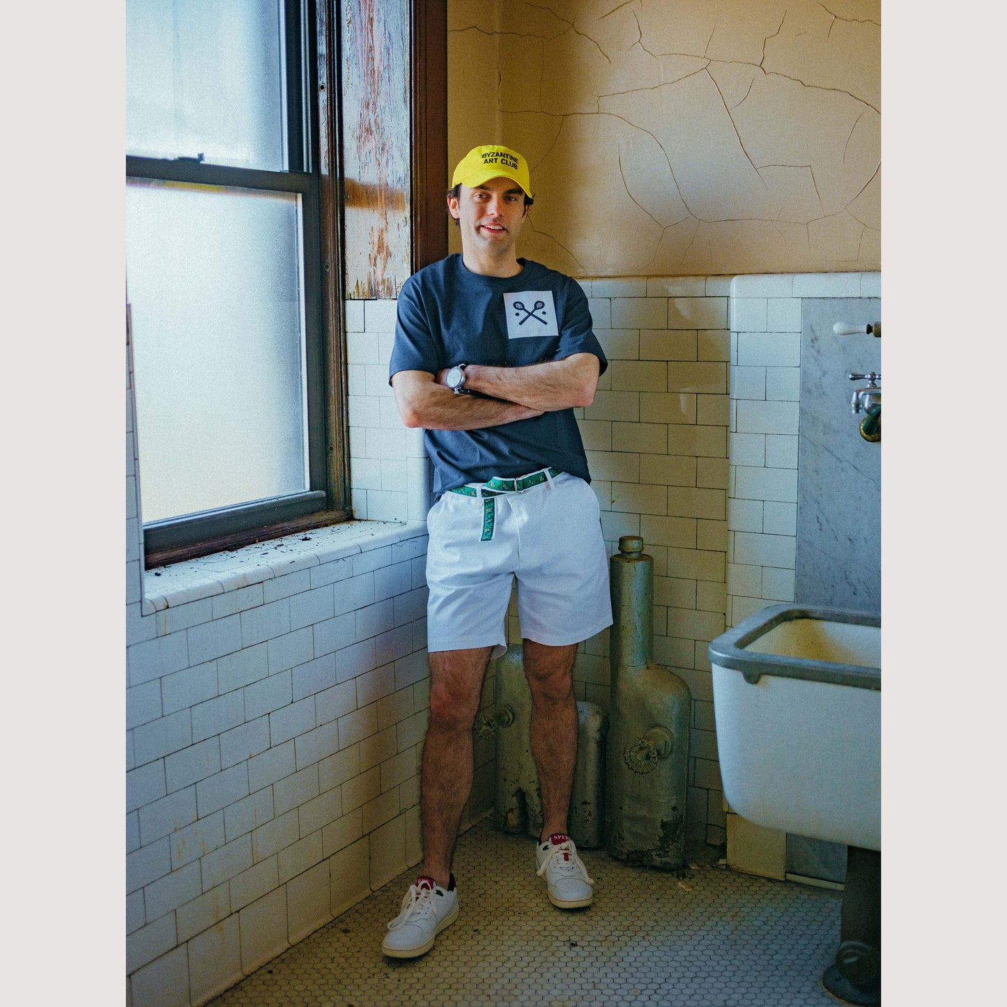 Navy Racquets Short Sleeve Tee