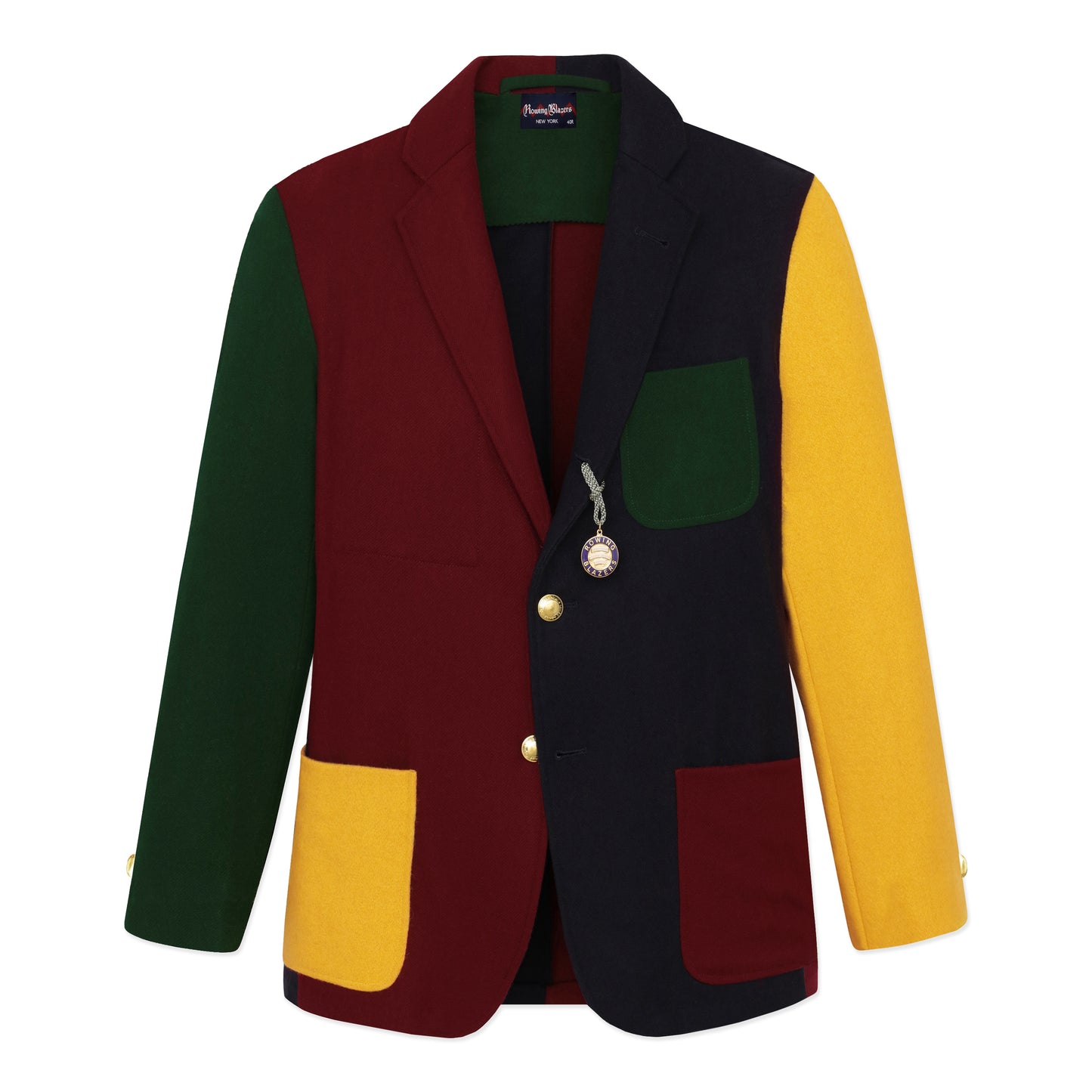 Colorblock Flannel Blazer