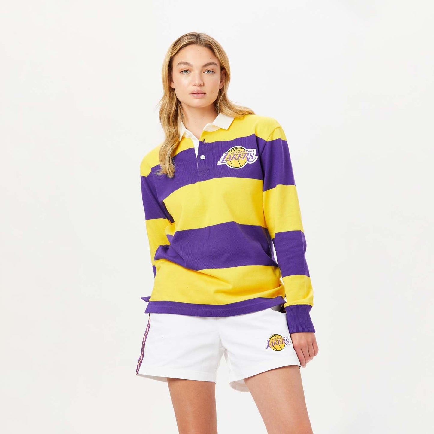 Rowing Blazers x NBA Los Angeles Lakers Block Stripe Rugby