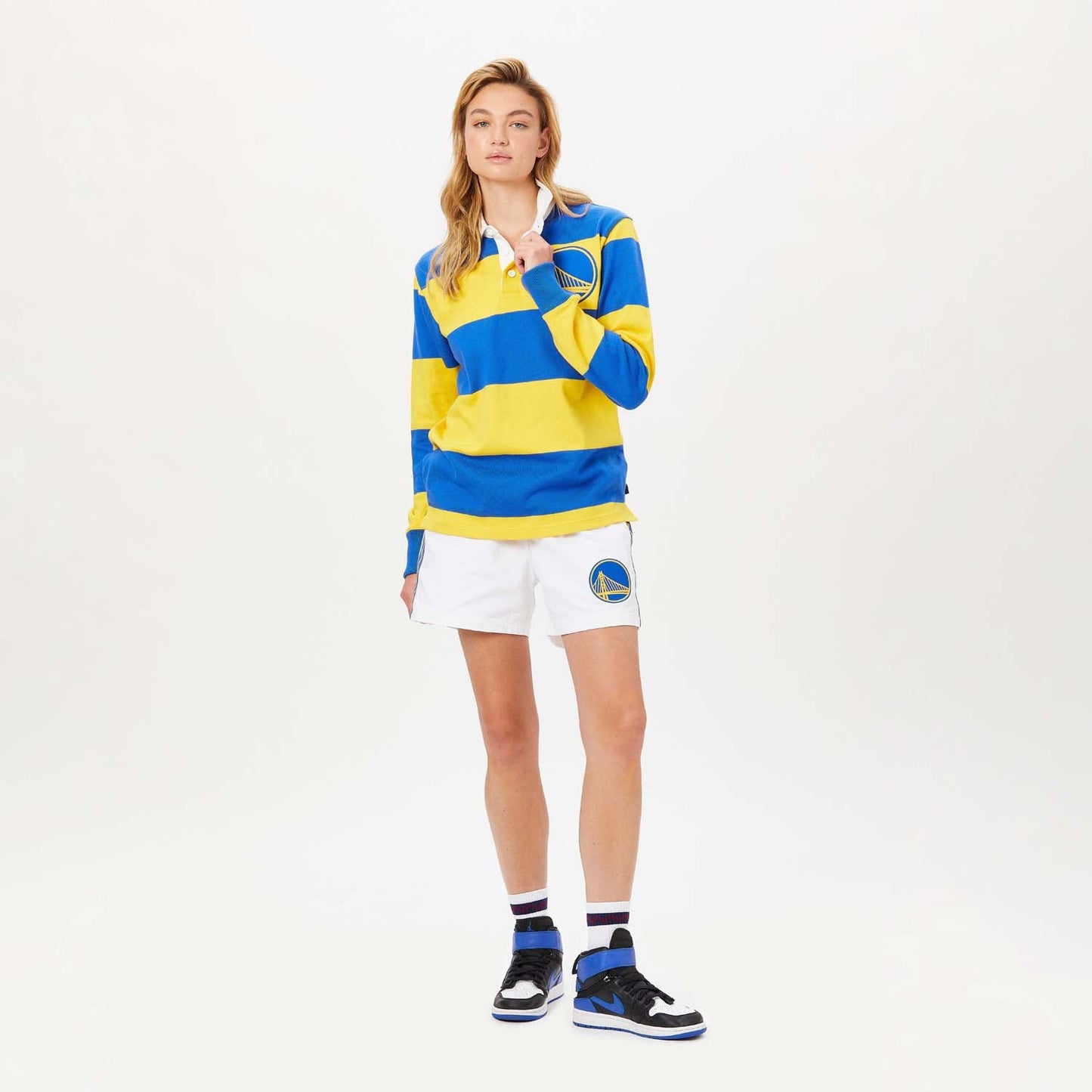 Rowing Blazers x NBA Golden State Warriors Block Stripe Rugby