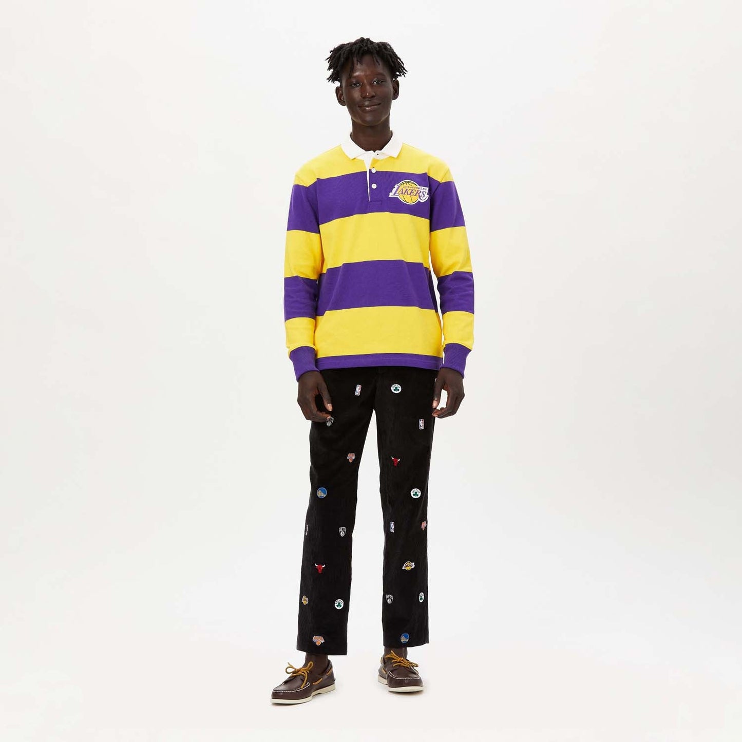 Rowing Blazers x NBA Los Angeles Lakers Block Stripe Rugby