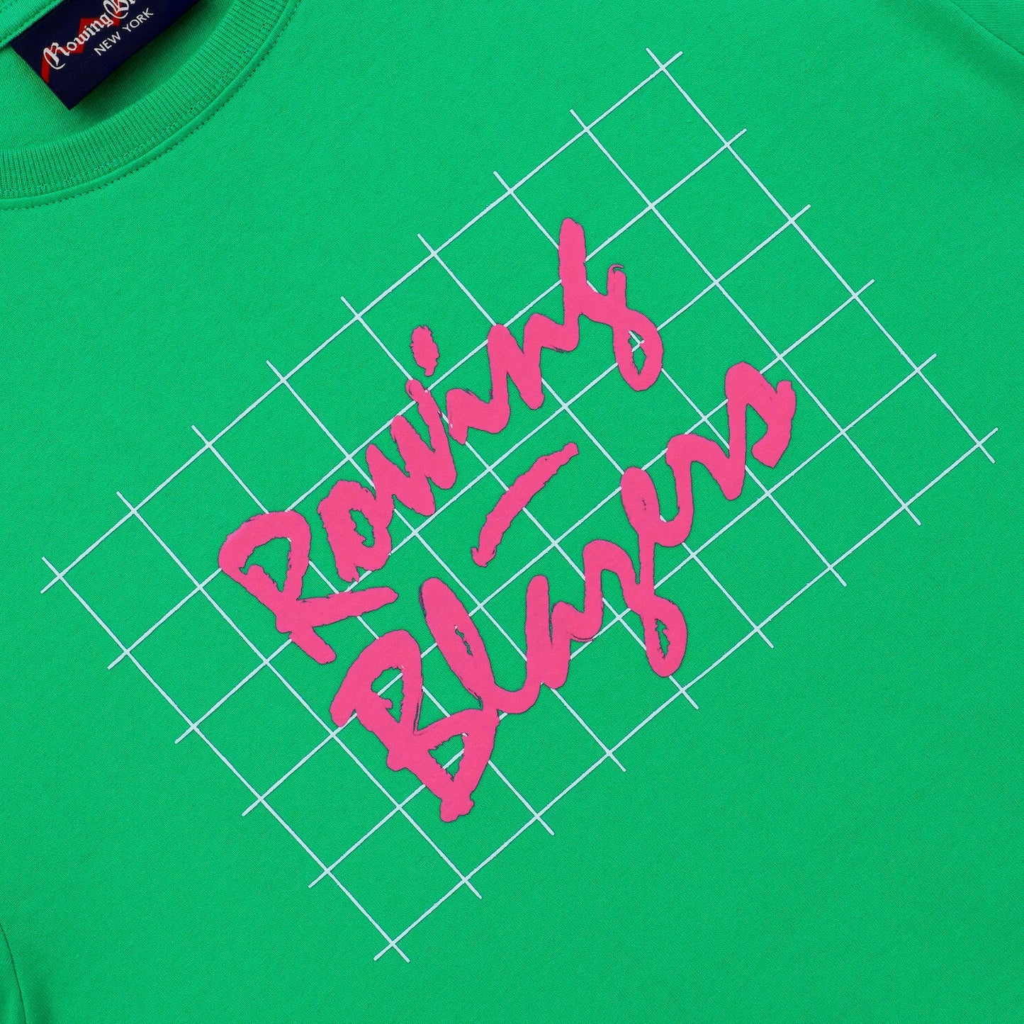 Women's Cropped Rowing Blazers '90s Green and Pink Tee