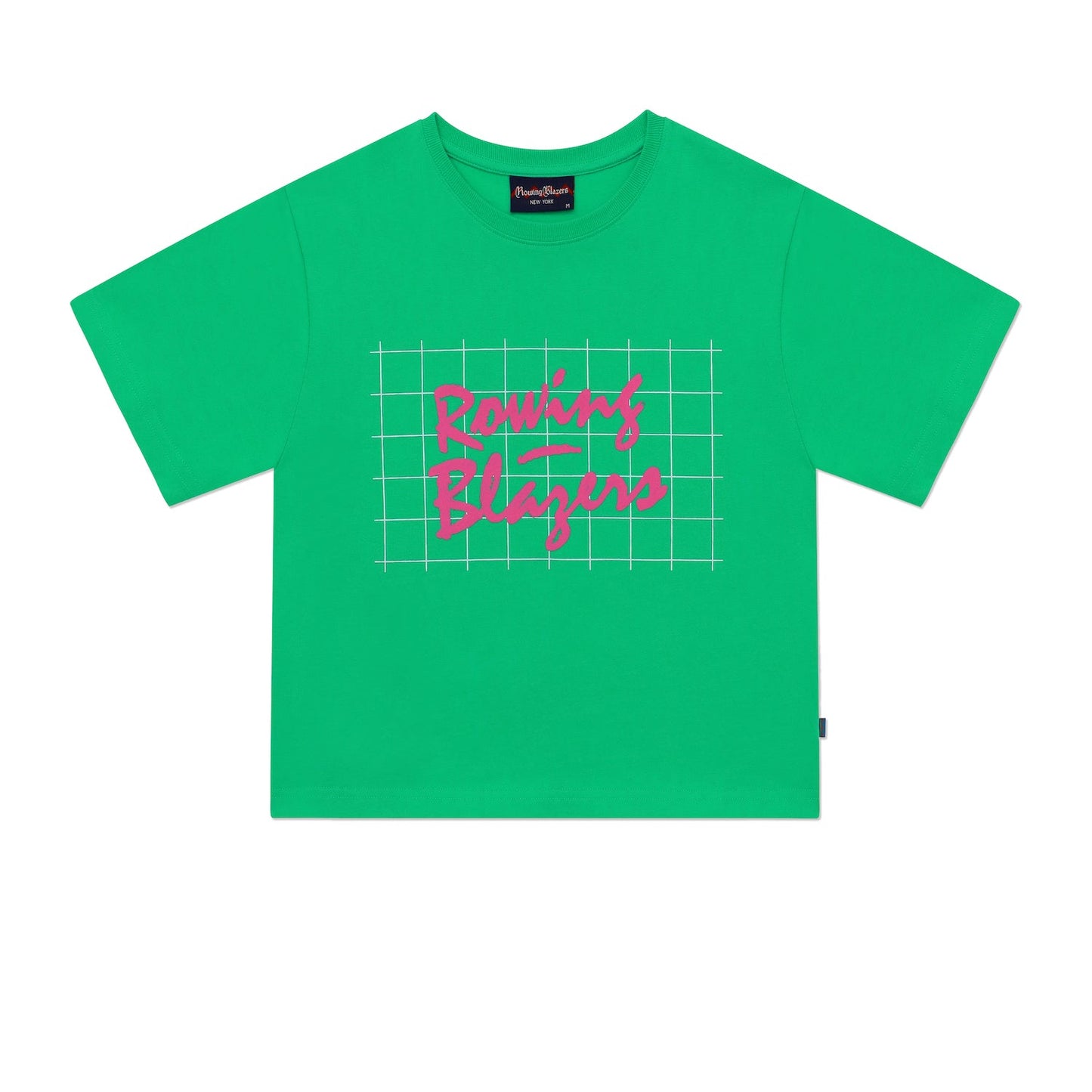 Women's Cropped Rowing Blazers '90s Green and Pink Tee