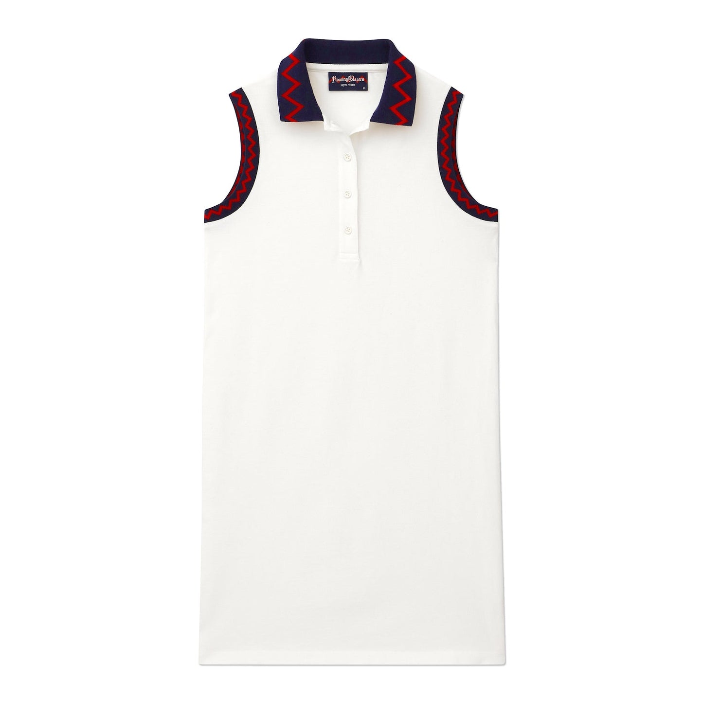 Women's Tennis Dress with Zig-Zag Trim