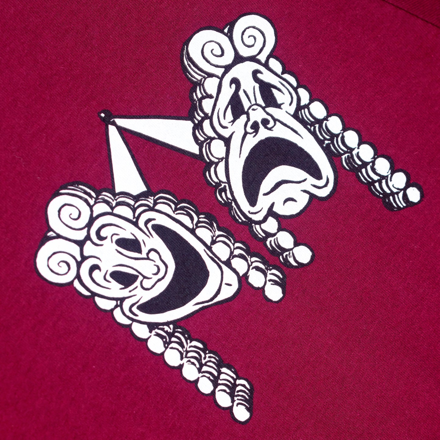 Hasty Pudding Masks Tee- Burgundy