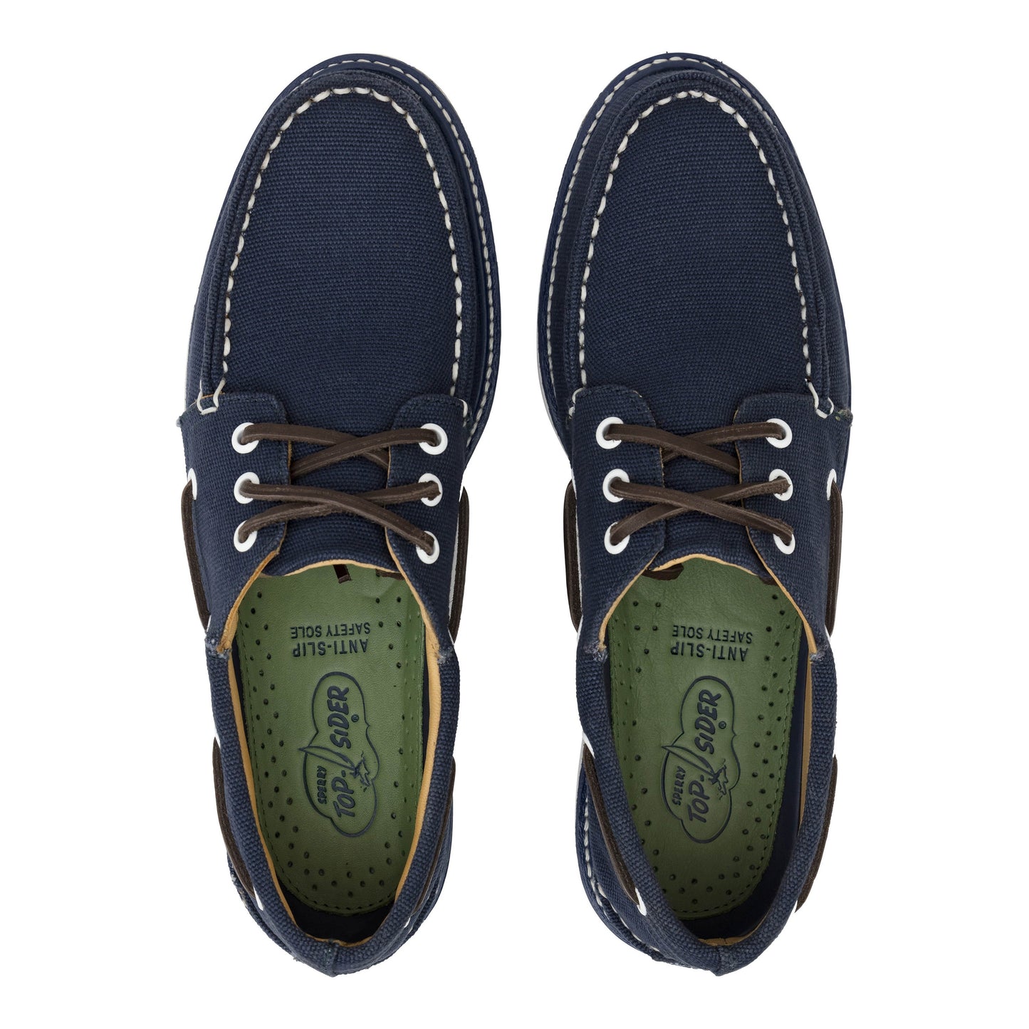 Men's Authentic Original 3-Eye Canvas Boat Shoe Navy