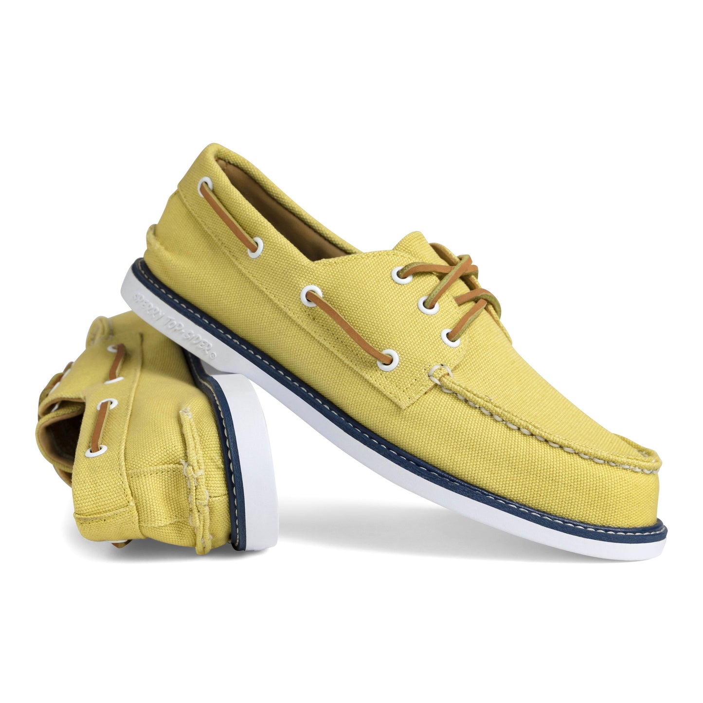 Men's Authentic Original 3-Eye Canvas Boat Shoe Yellow