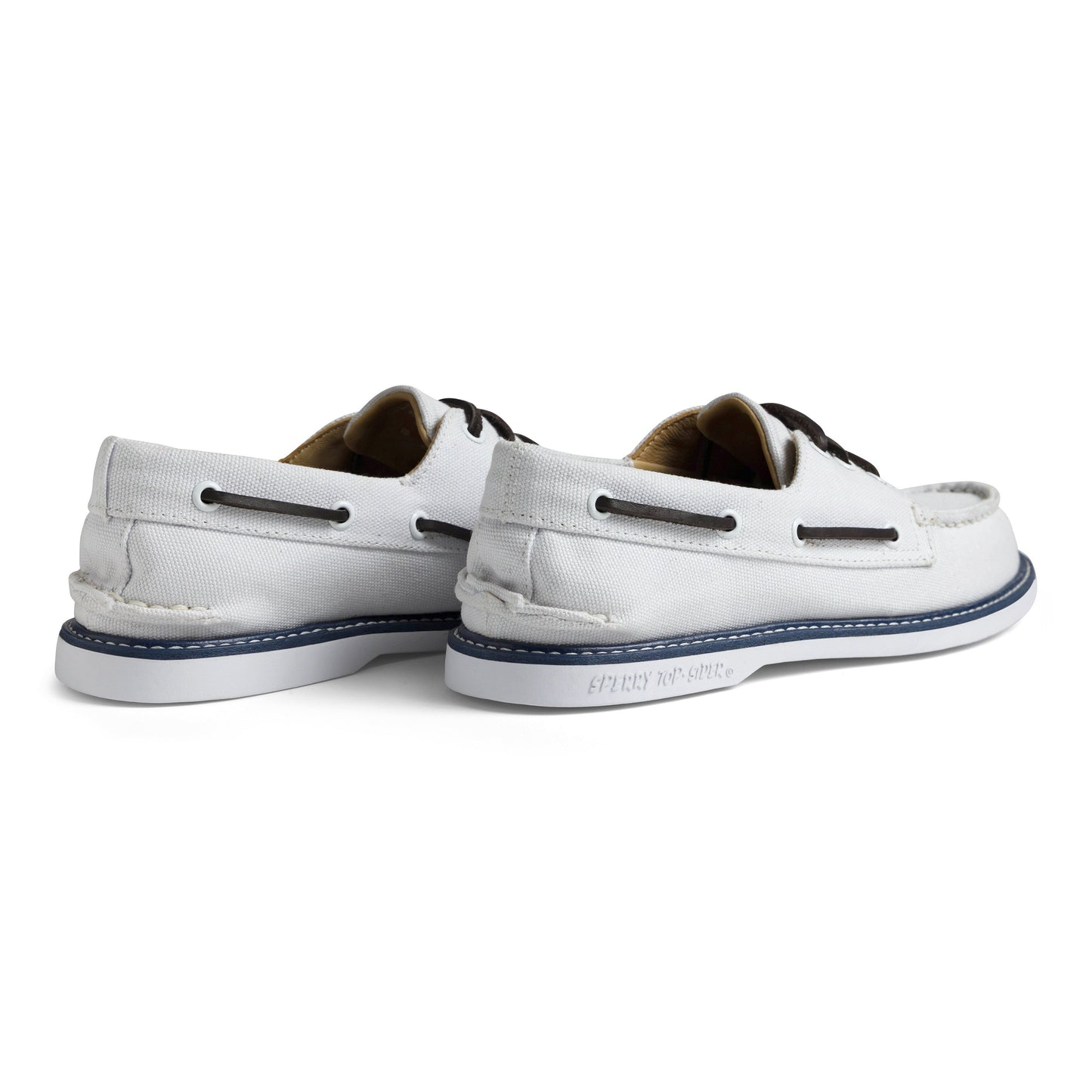 Men's Authentic Original 3-Eye Canvas Boat Shoe White
