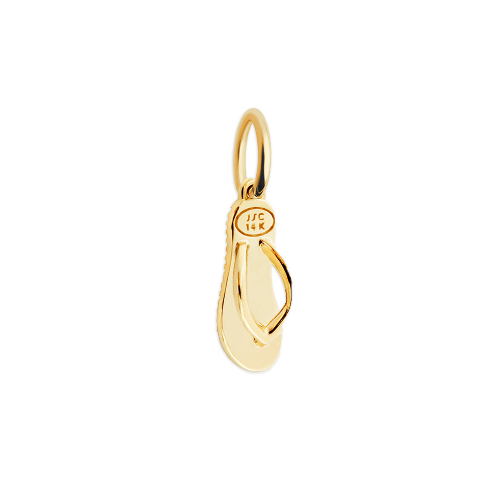 Solid Gold Mini Flip Flop Charm