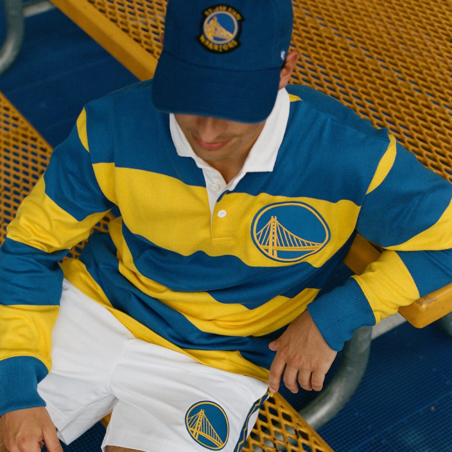 Rowing Blazers x NBA Golden State Warriors Block Stripe Rugby