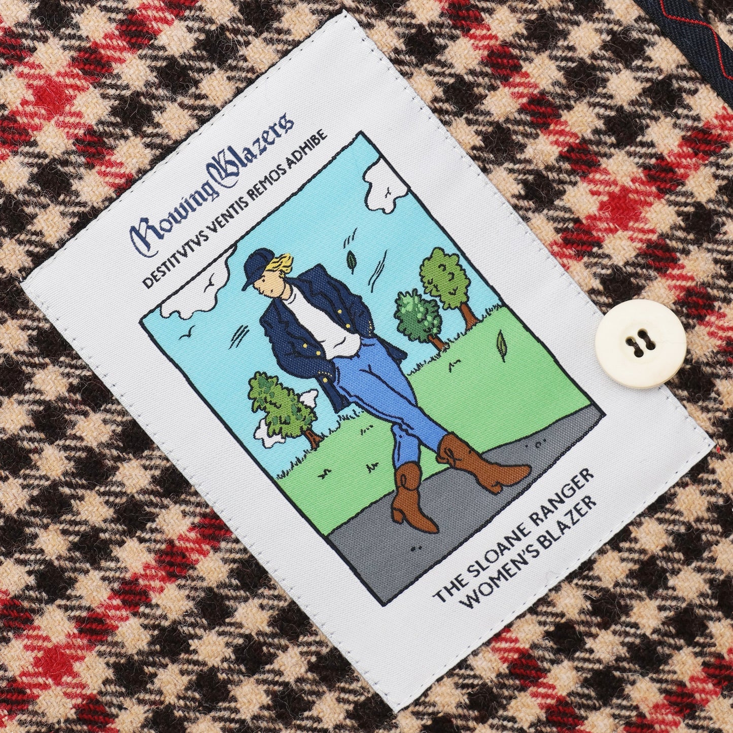 Gun Check Tweed Diana Blazer