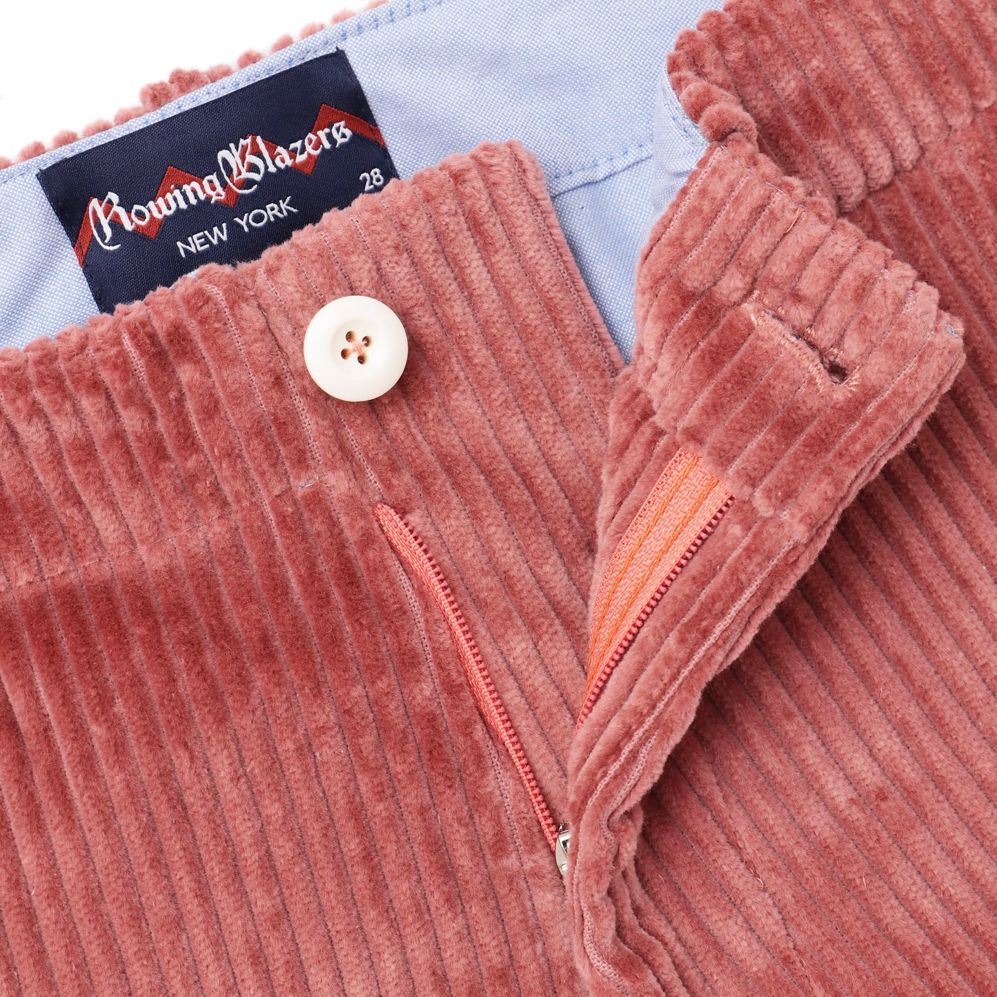 Tailored "Dusty Rose" Pink Corduroy Trousers