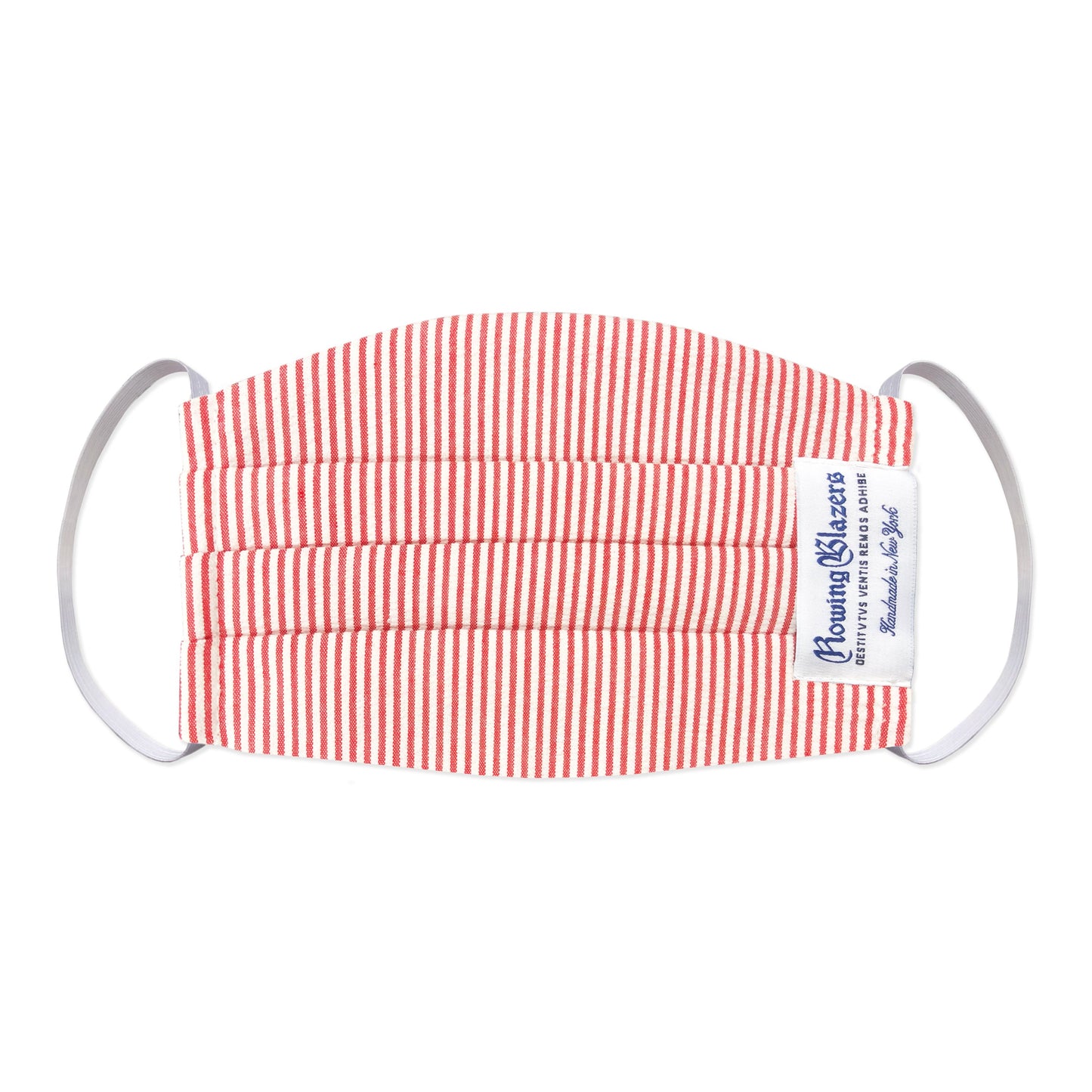 Red & White Seersucker Face Mask