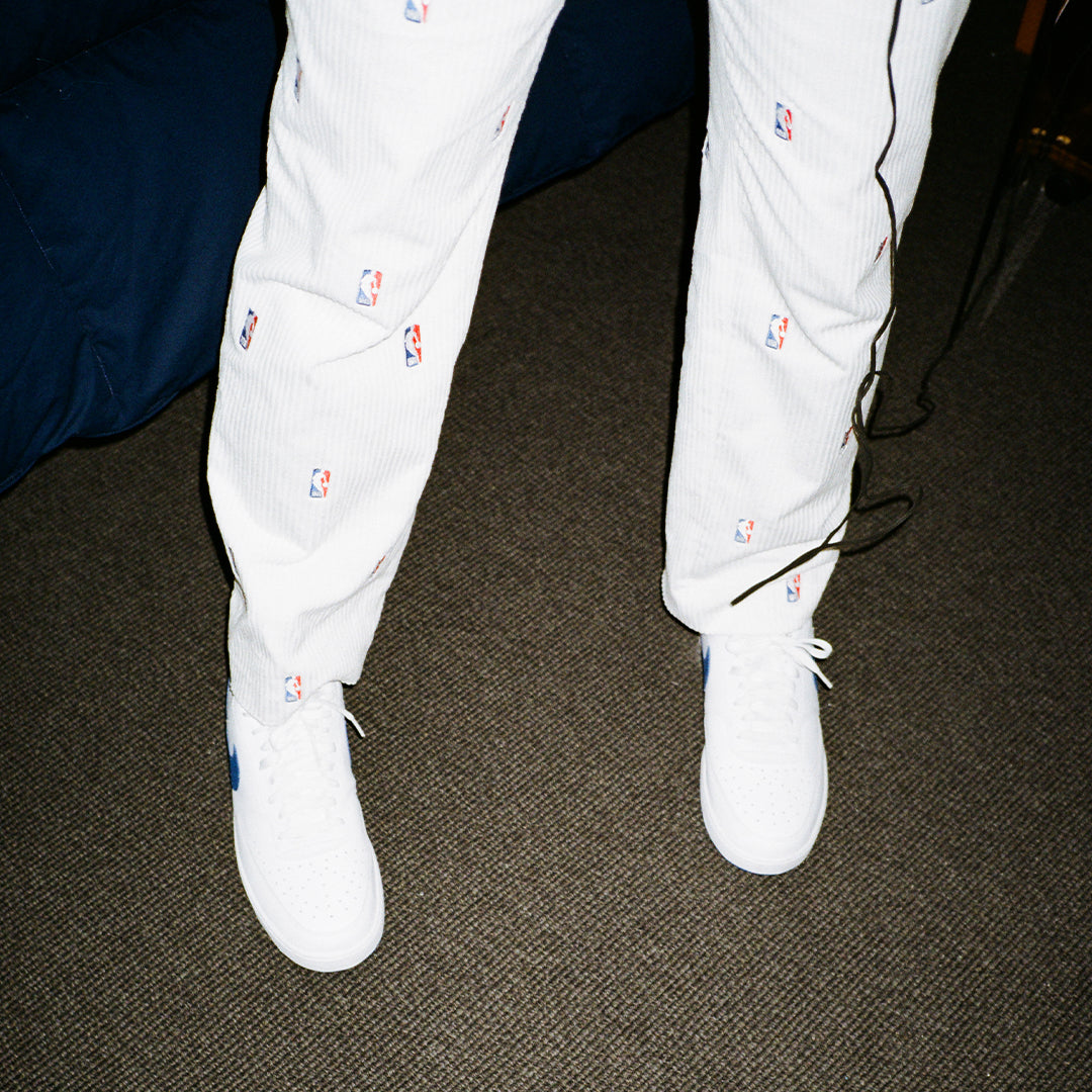 Rowing Blazers x NBA White Corduroy Trousers