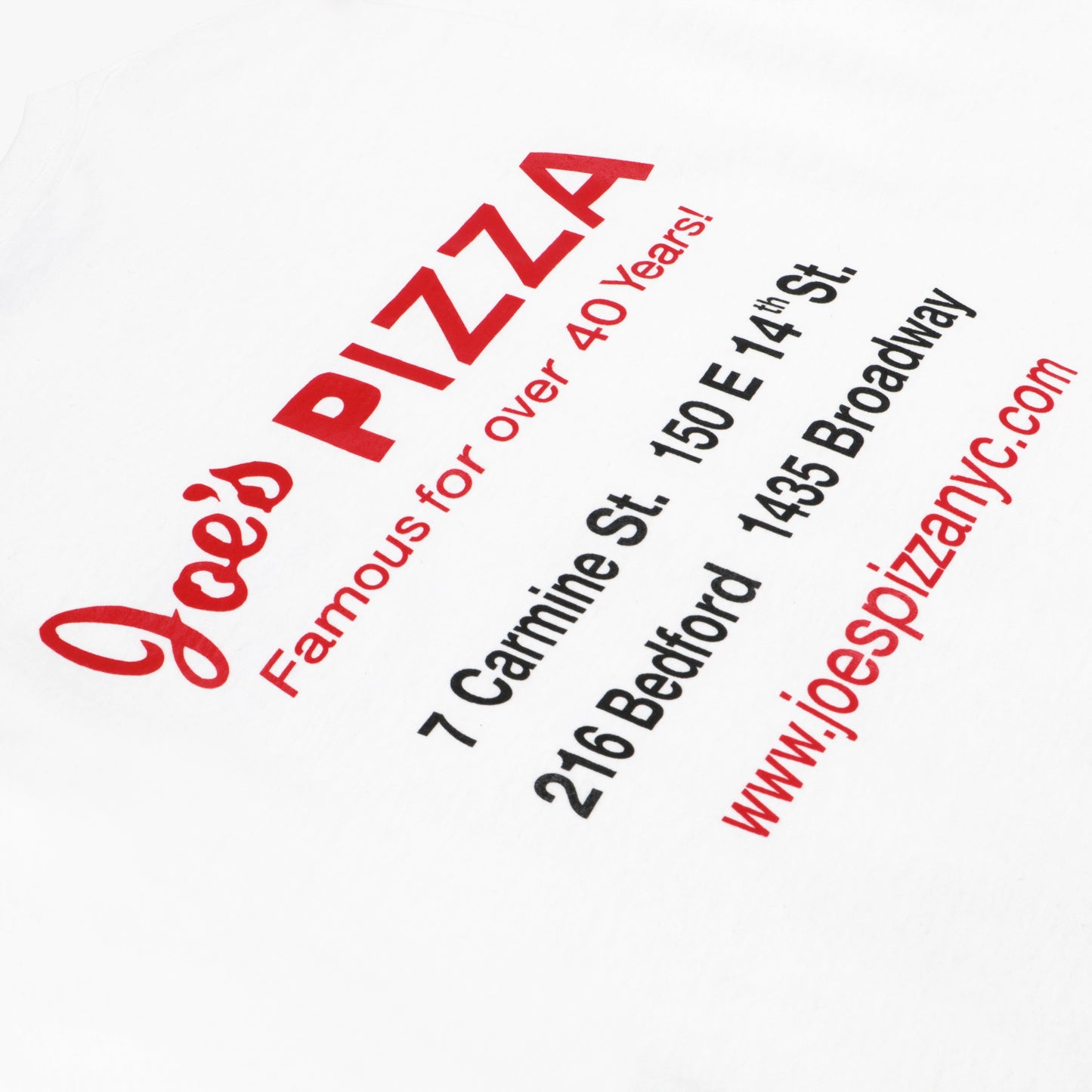 Joe's Pizza- White Tee