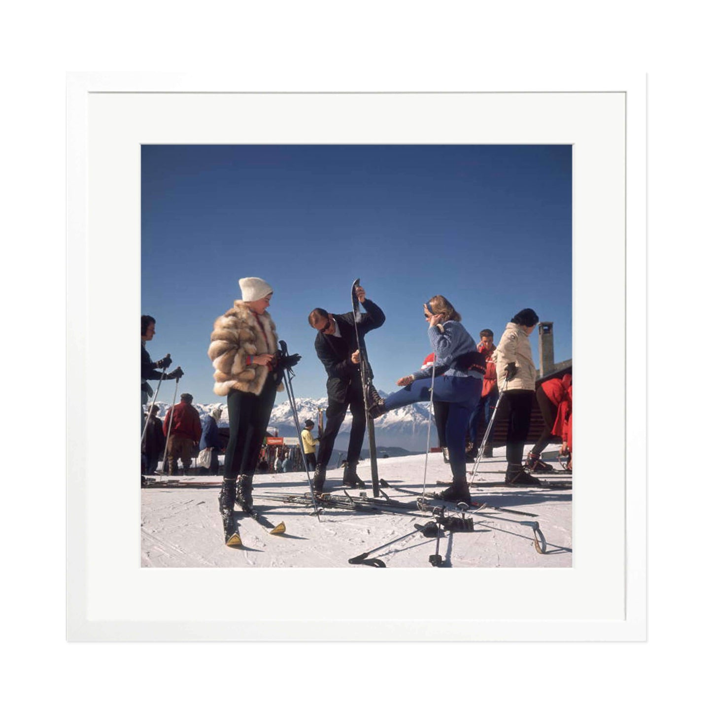 Slim Aarons "Verbier Skiers" Framed Print