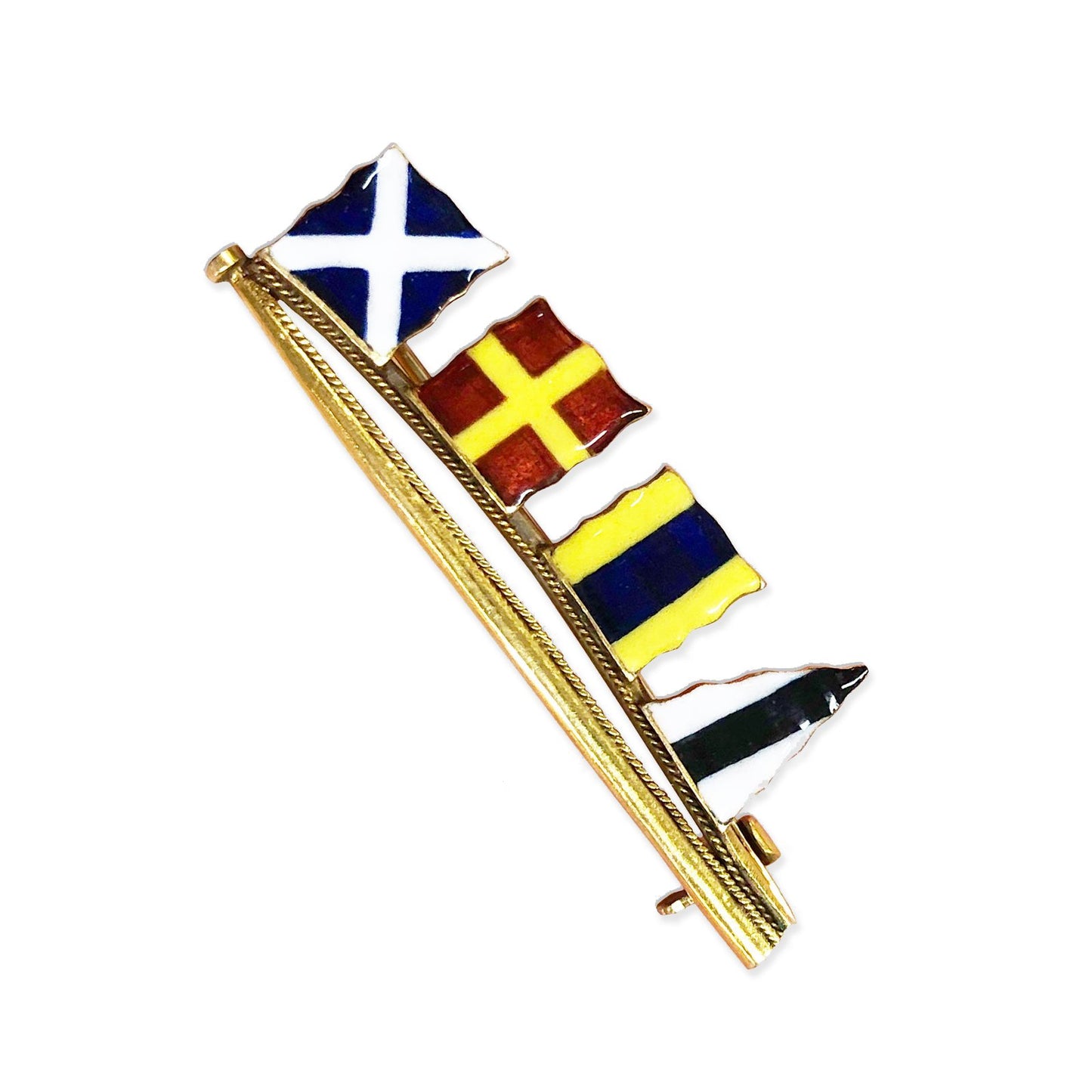 Yachting Club Burgee Flag Pin, 1930'S