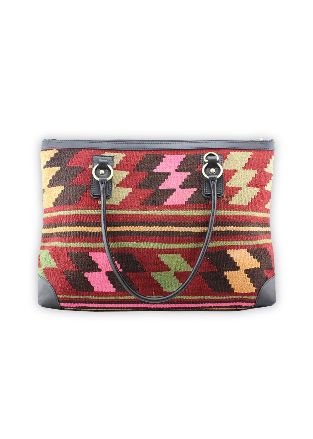 One of a kind weekender bag handmade from Turkish carpets.