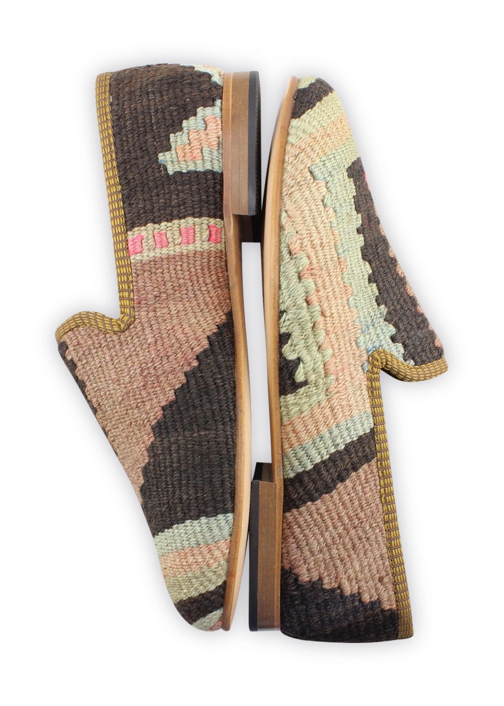 One of a kind loafers handmade from Turkish carpets.