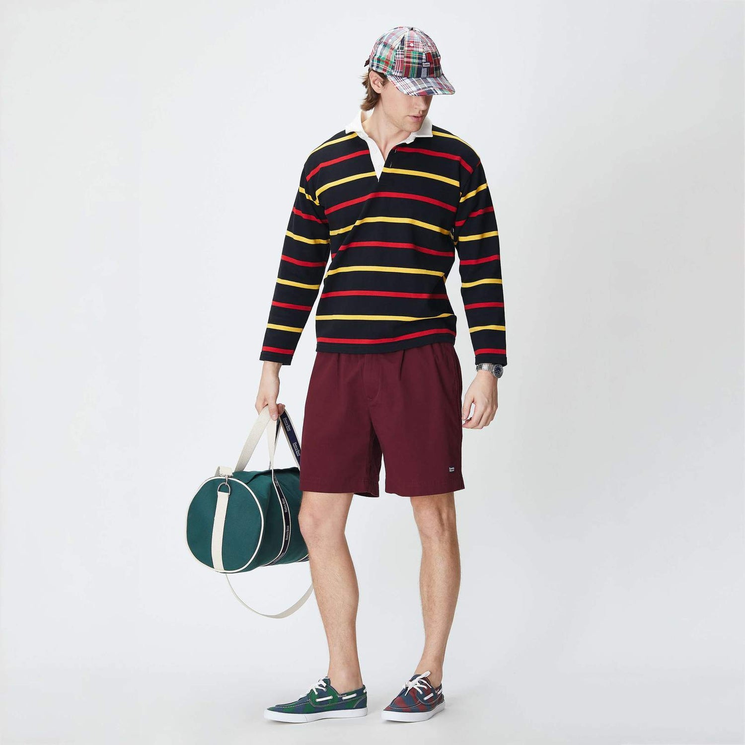 Male model wearing the Ashby Rugby.