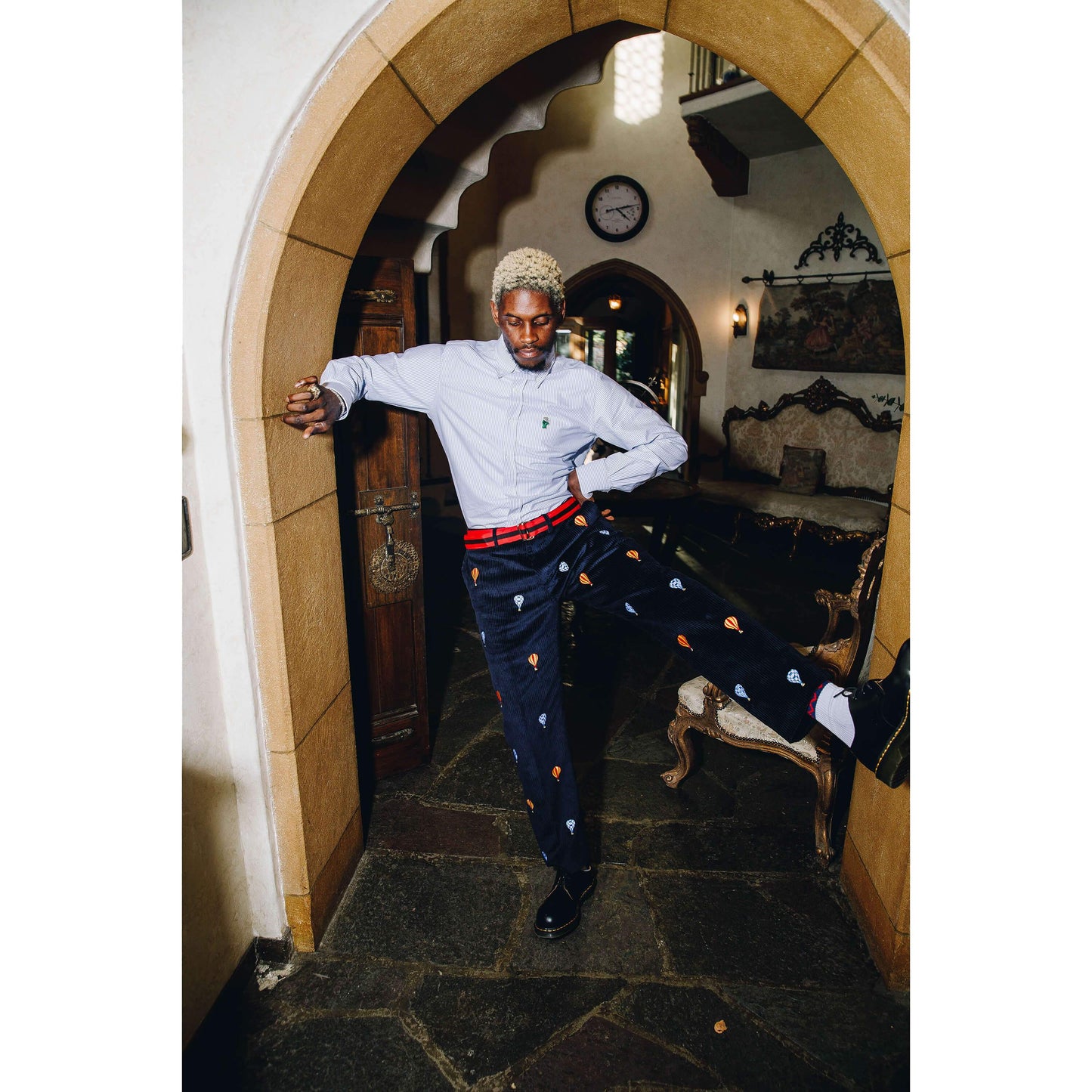 Men's Corduroy Embroidered Babar Trousers