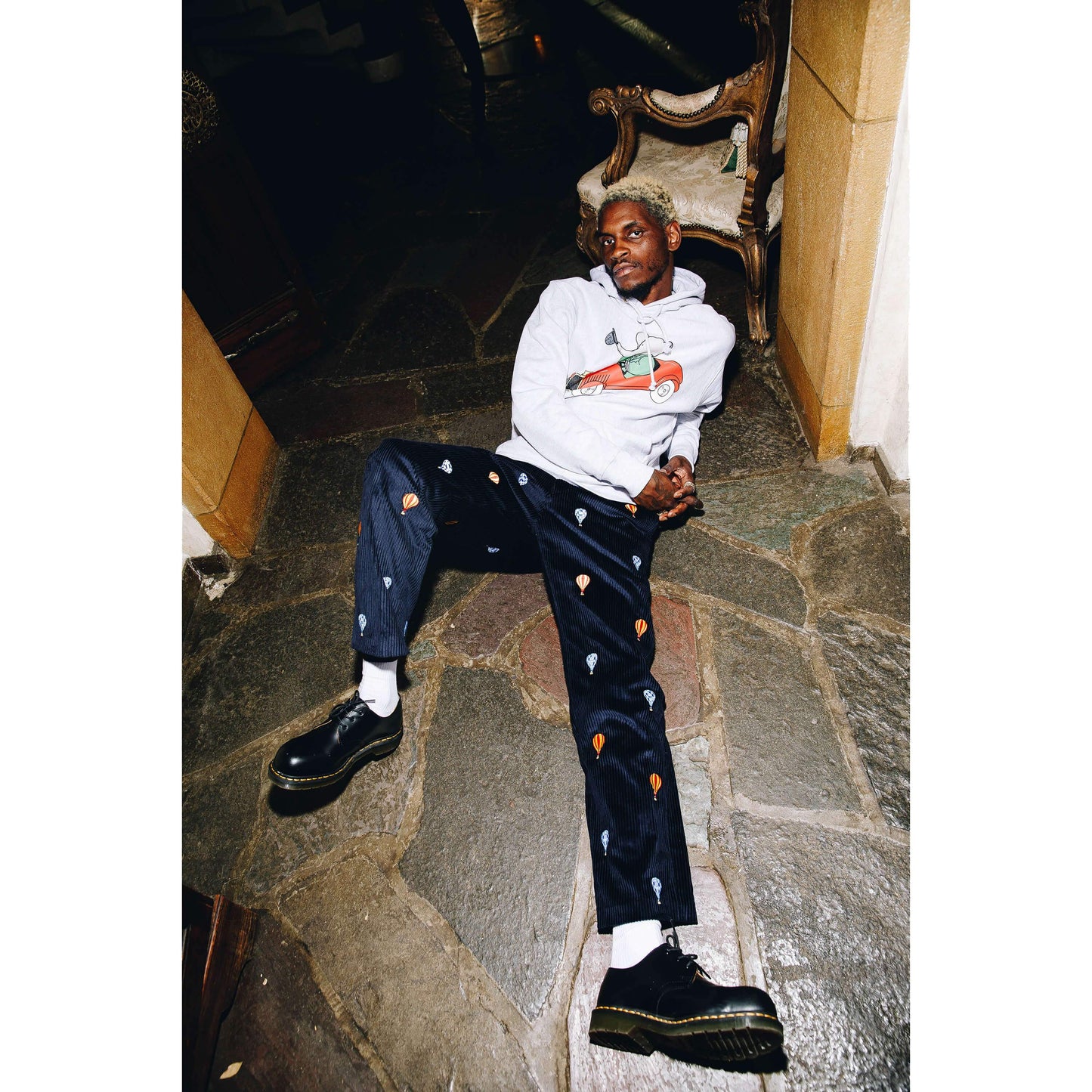 Men's Corduroy Embroidered Babar Trousers