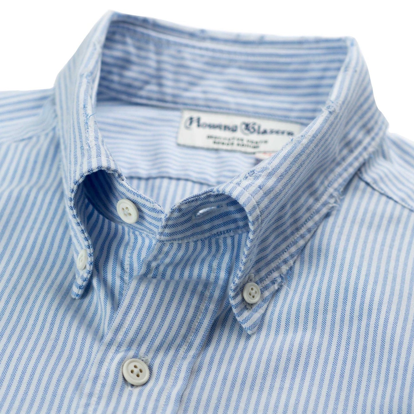 Striped Distressed Oxford with Busted Seams