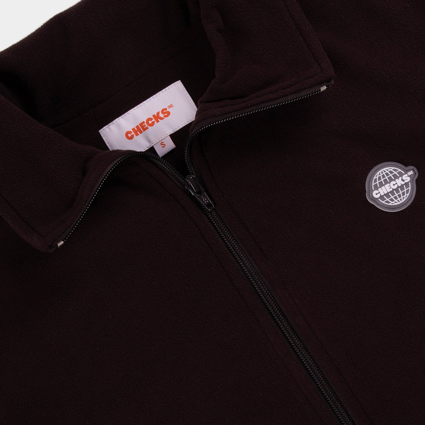 Checks Downtown Chocolate Funnel Fleece