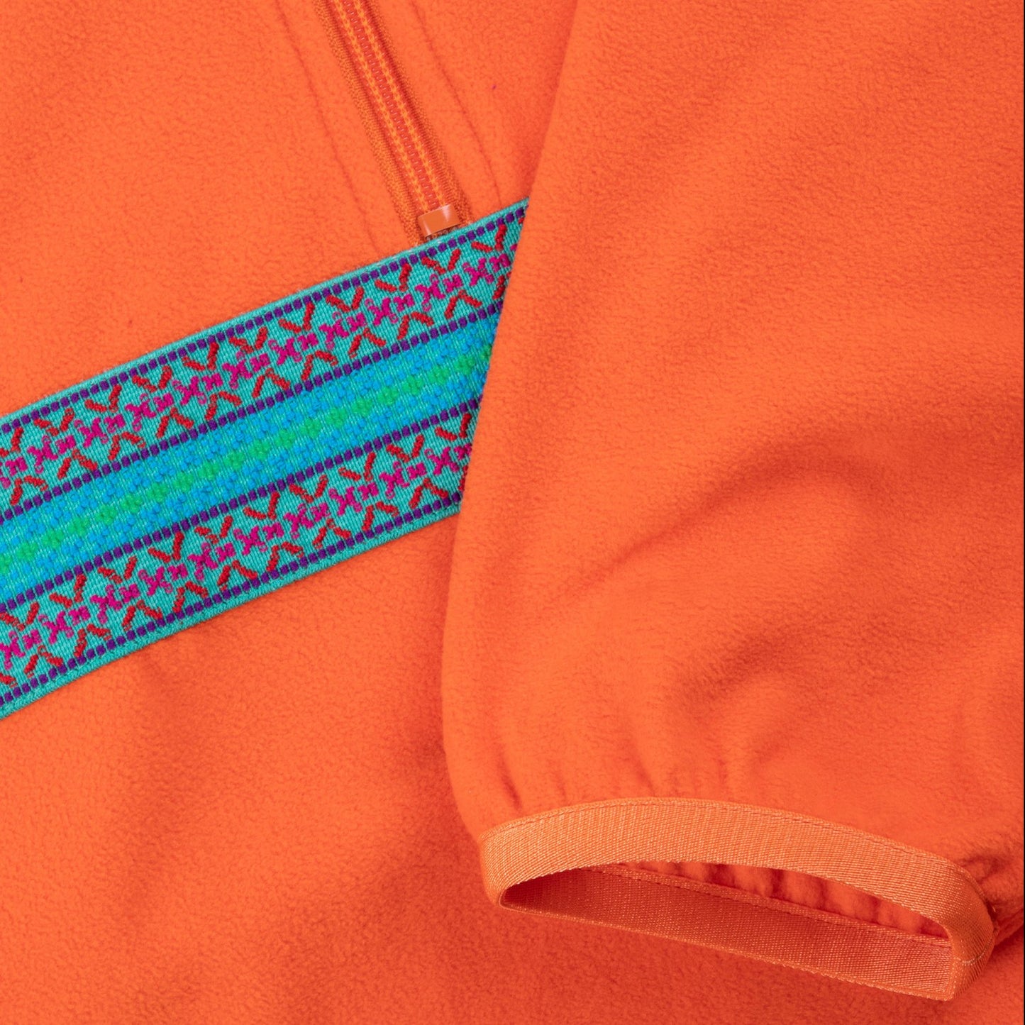 Checks Downtown Blaze Orange Funnel Fleece