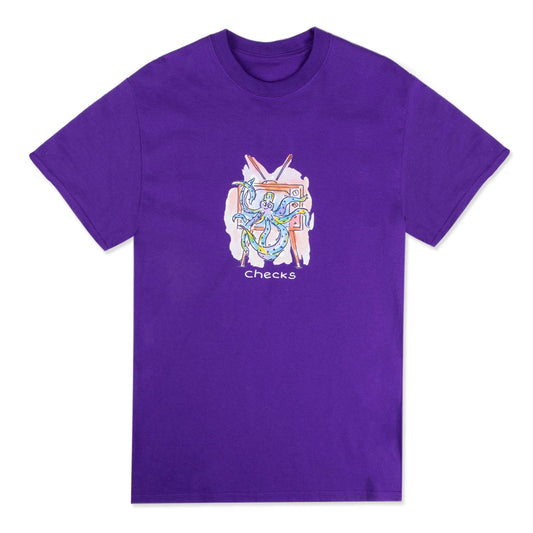 Checks Downtown Purple Octopus Tee