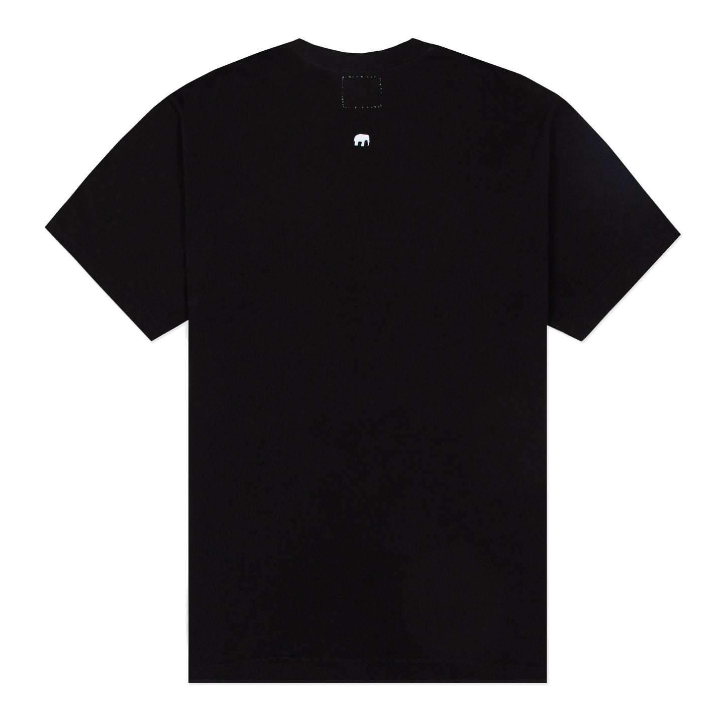 Black t-shirt with "LFANT" elephant logo on the back.
