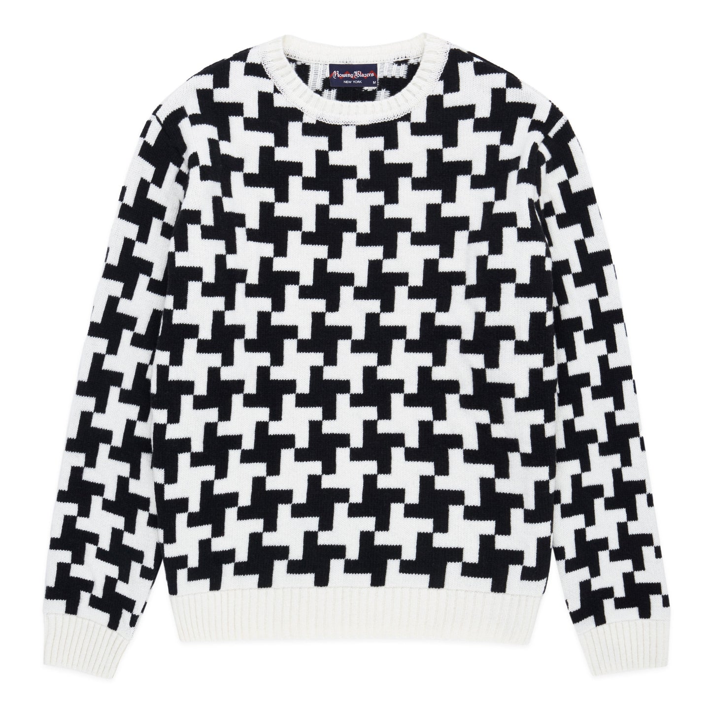 Exploded Houndstooth Wool Sweater