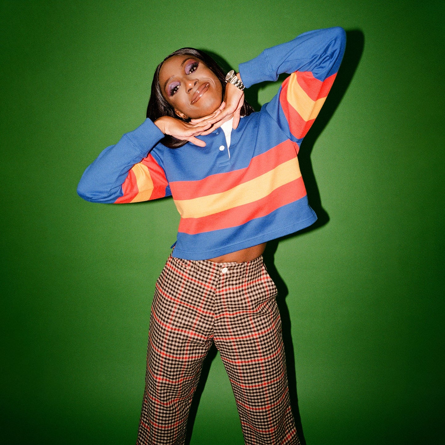 '70s Stripe Cropped Rugby