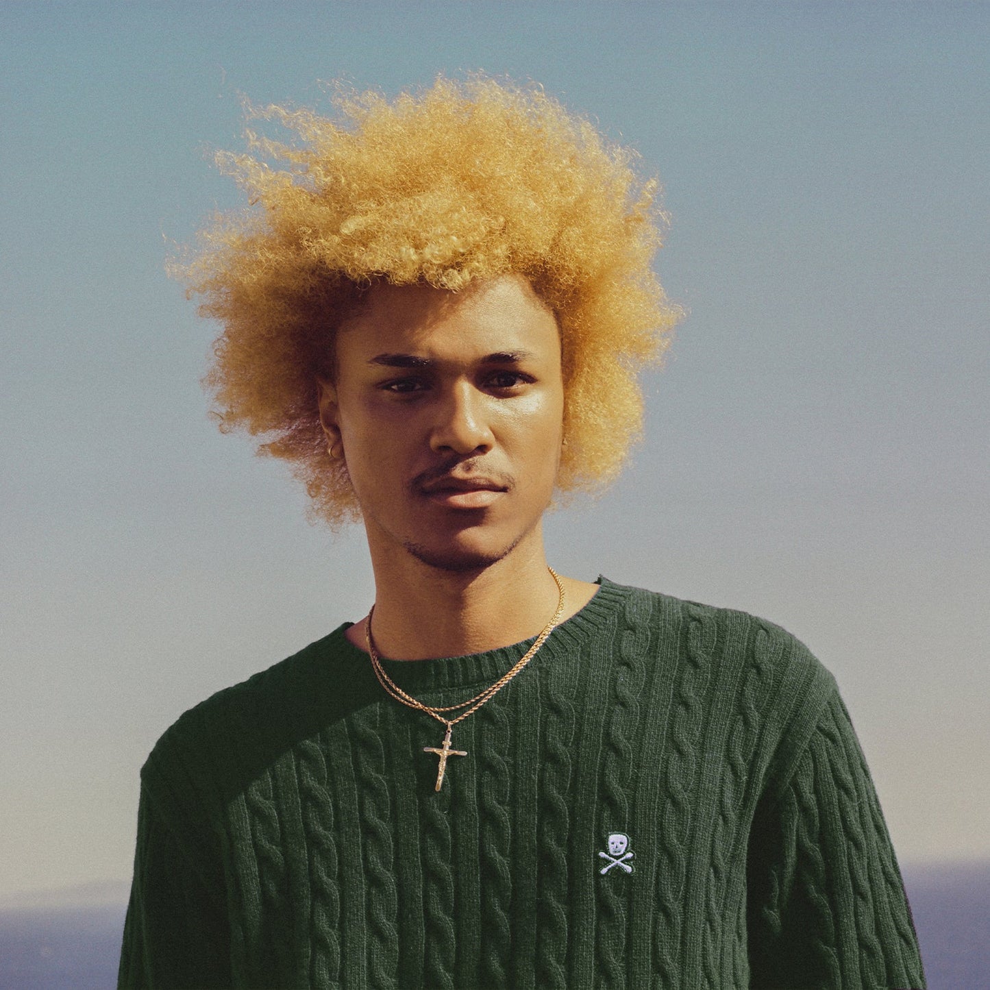 Men's Extra-Soft Lightweight Cable Knit Skull Sweater