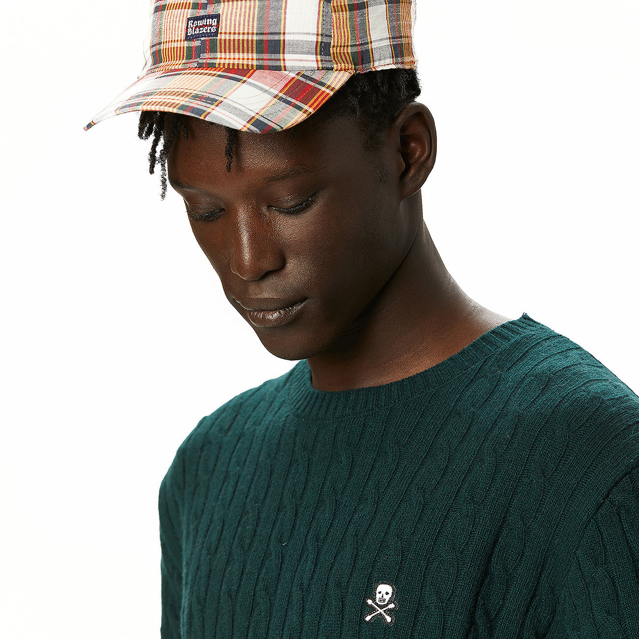 Men's Extra-Soft Lightweight Cable Knit Skull Sweater