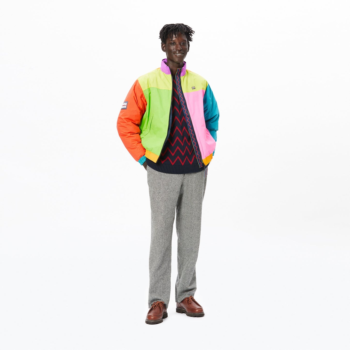 Colorblock Cashball Jacket