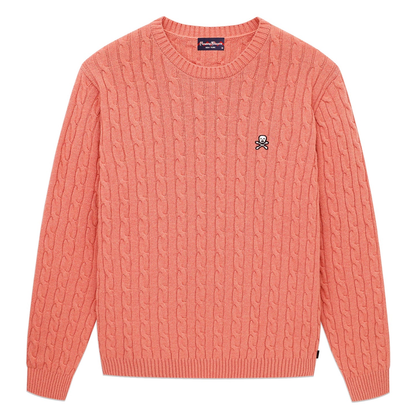 Men's Extra-Soft Lightweight Cable Knit Skull Sweater