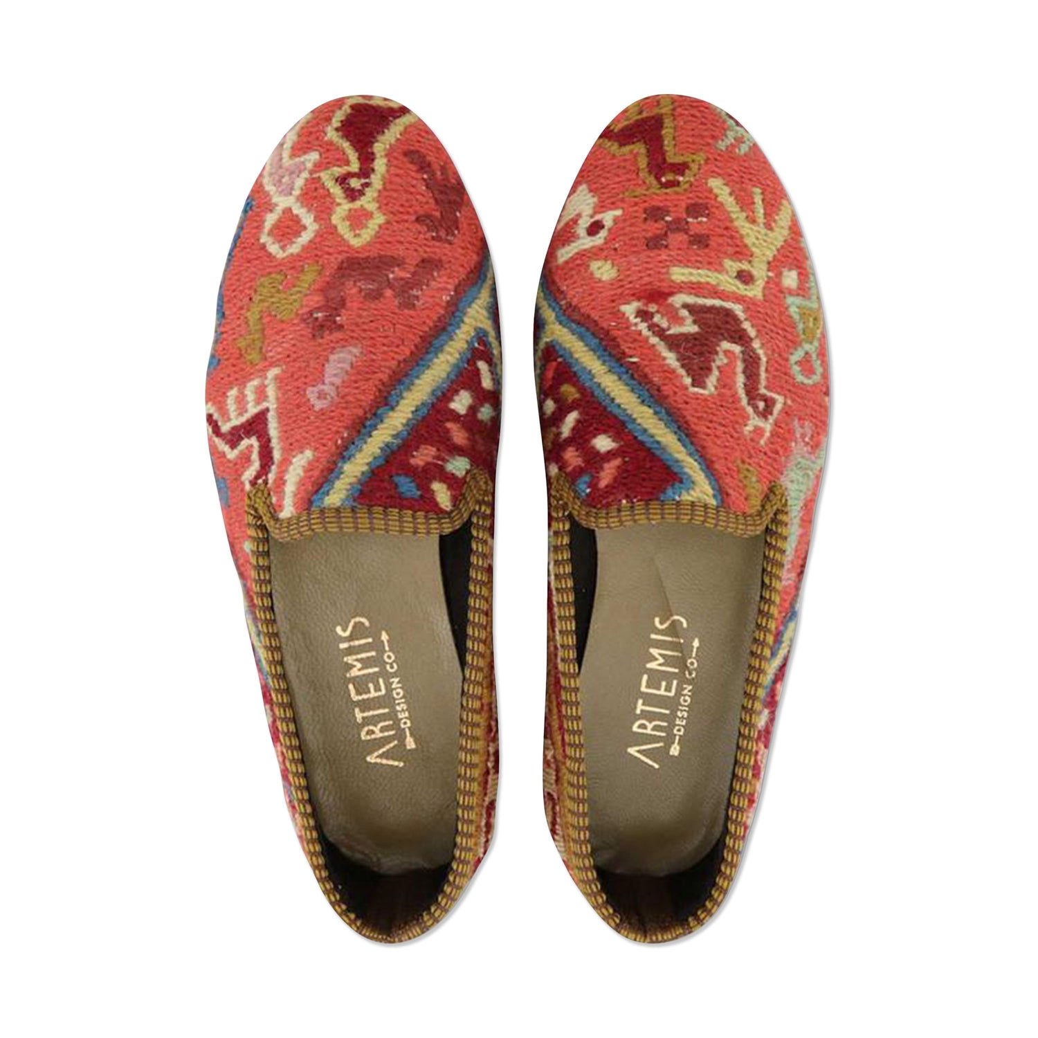 One of a kind smoking shoes handmade from Turkish carpets.