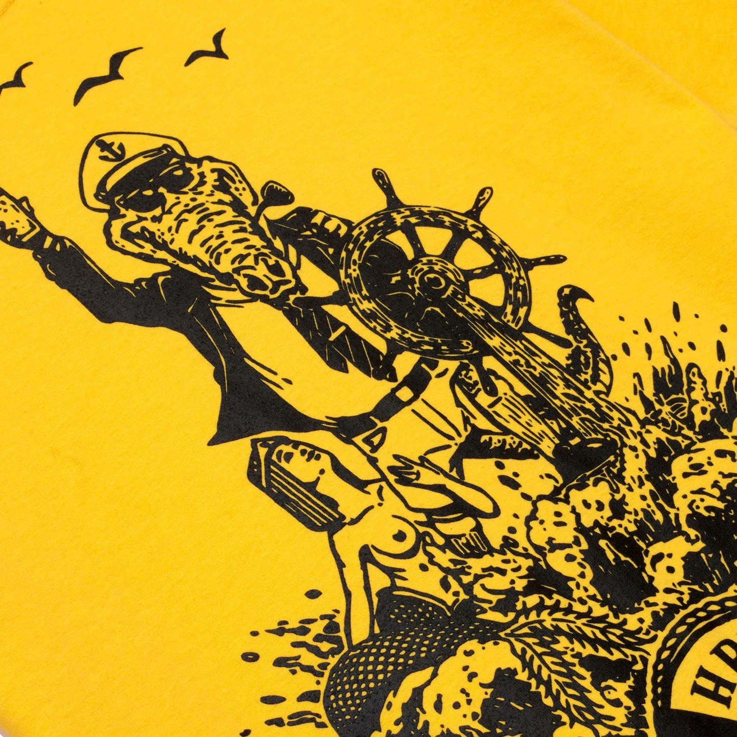 Hasty Pudding Croc Tee- Yellow