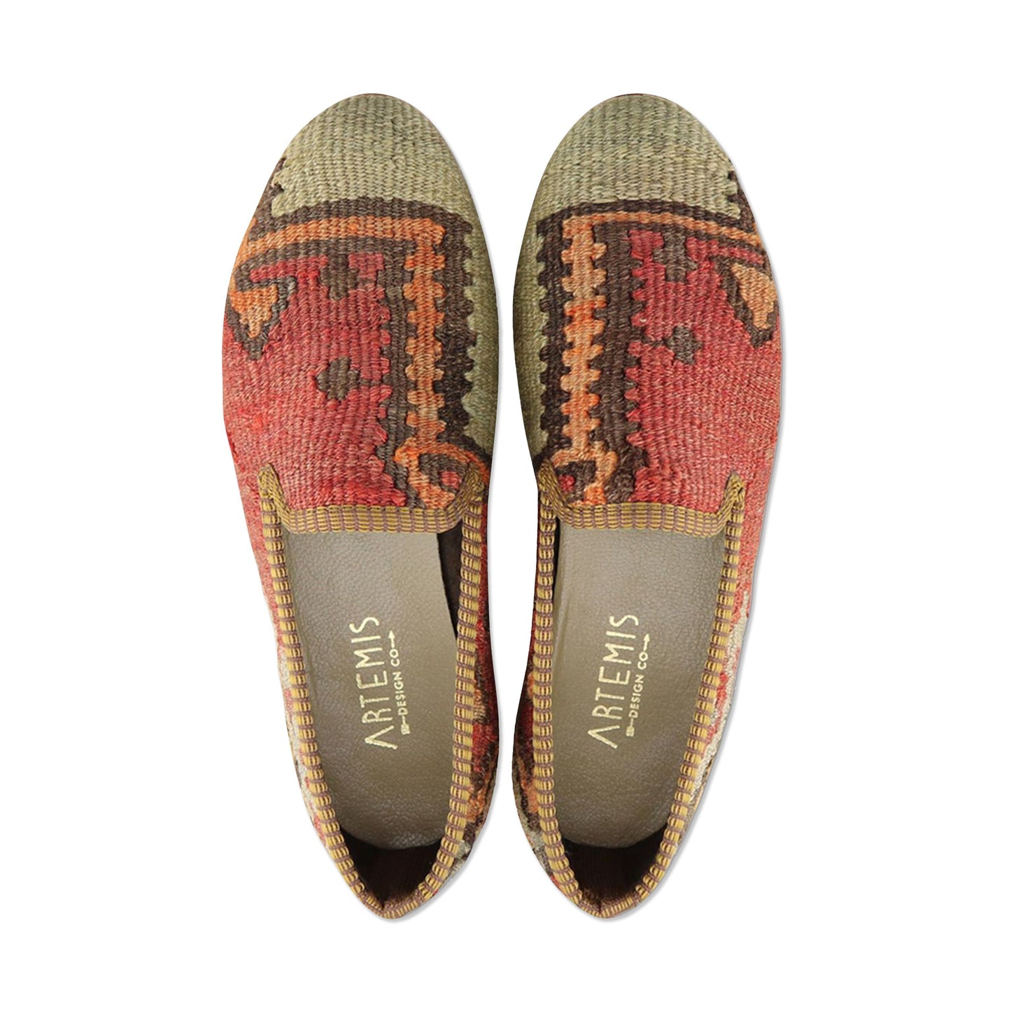One of a kind smoking shoes handmade from Turkish carpets.