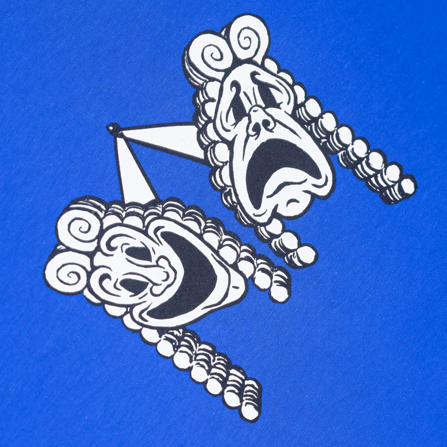 Hasty Pudding Masks Tee- Blue