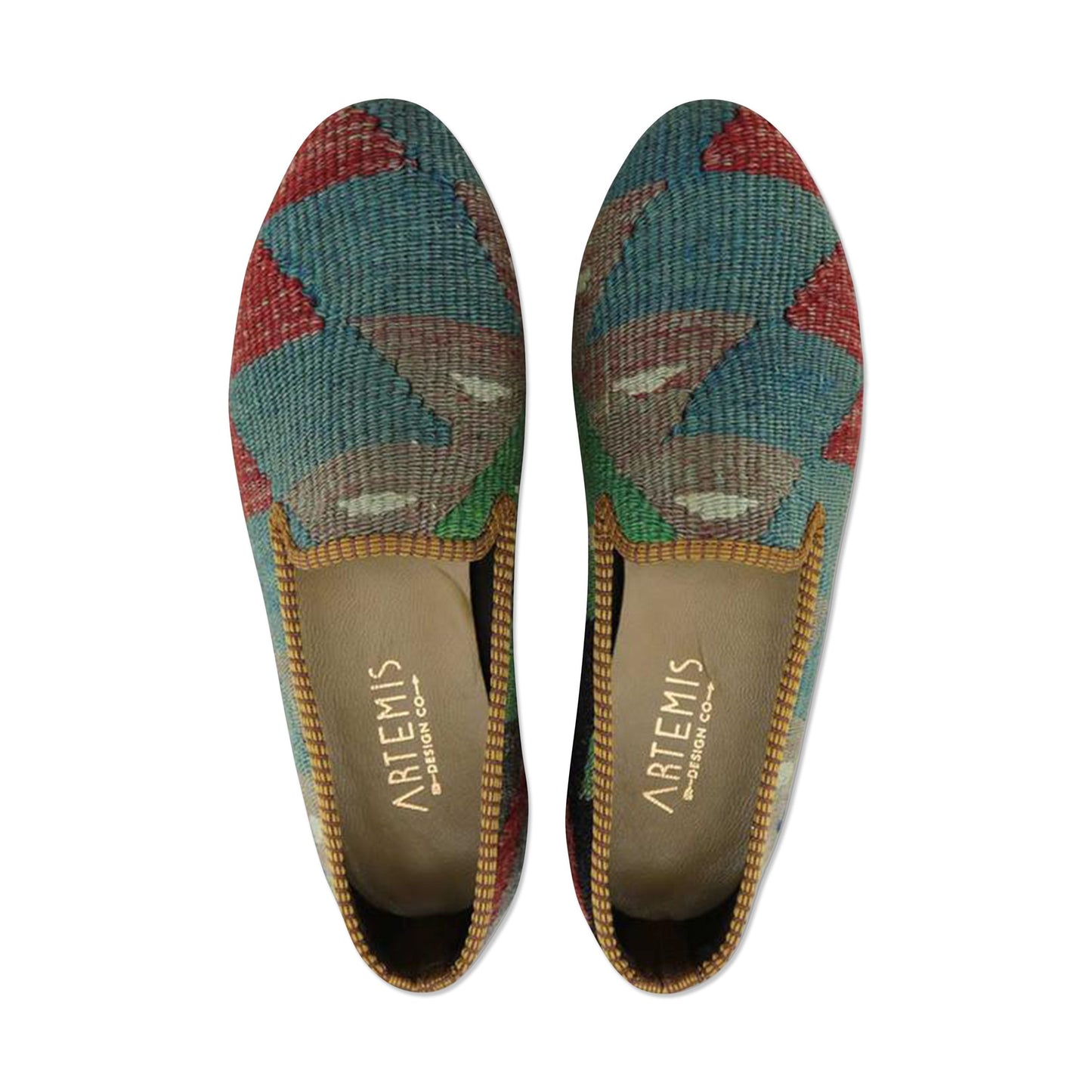 One of a kind smoking shoes handmade from Turkish carpets.