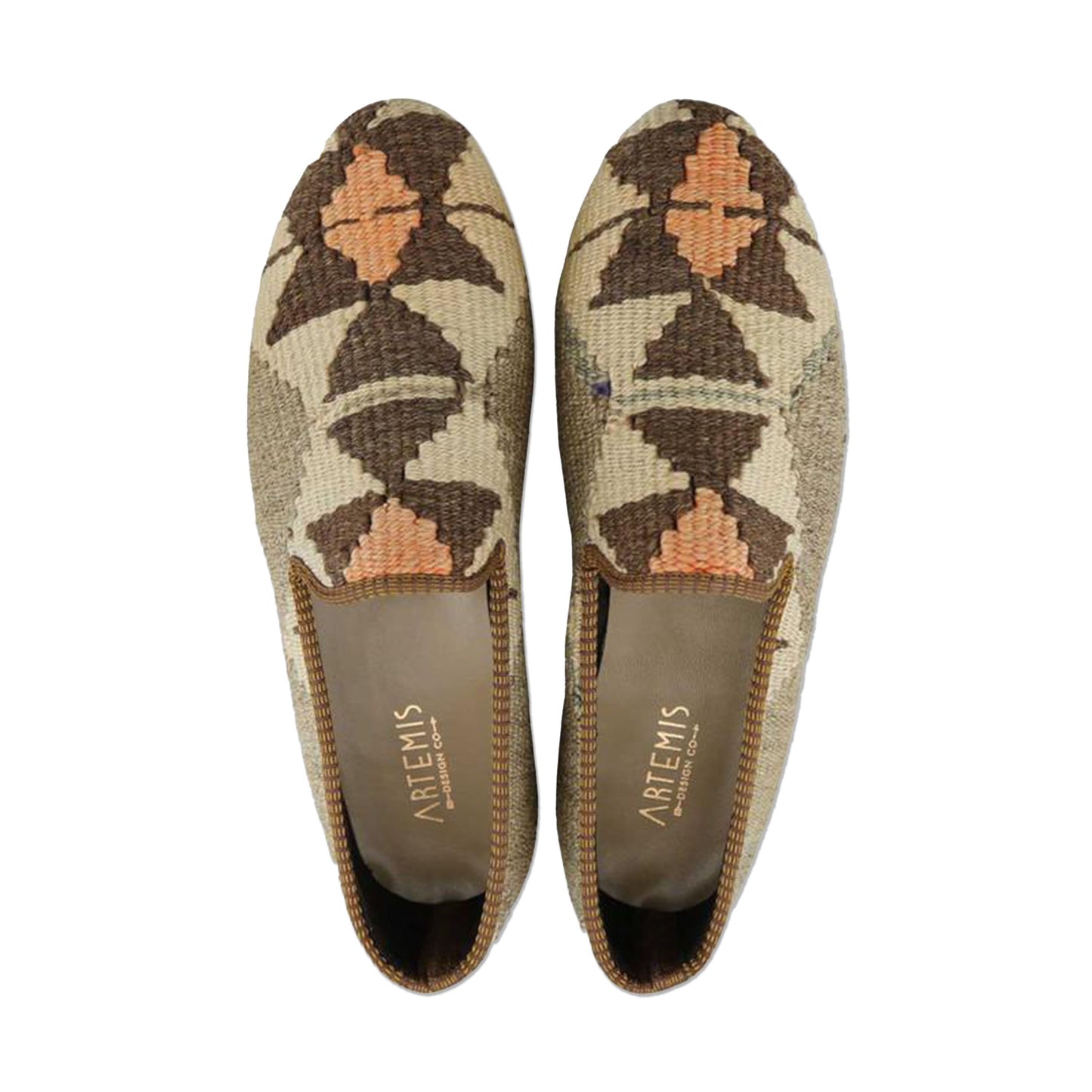 One of a kind loafers handmade from Turkish carpets.