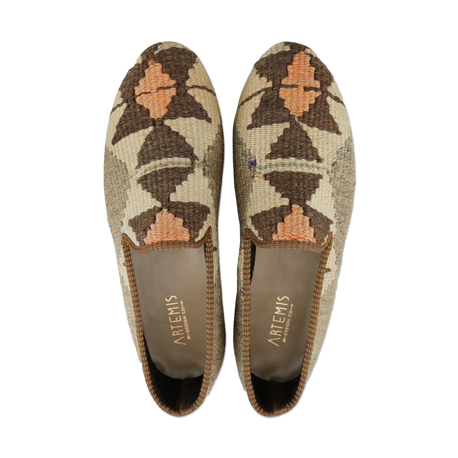 One of a kind loafers handmade from Turkish carpets.