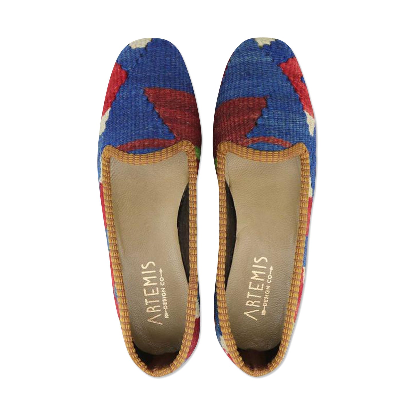 One of a kind loafers handmade from Turkish carpets.
