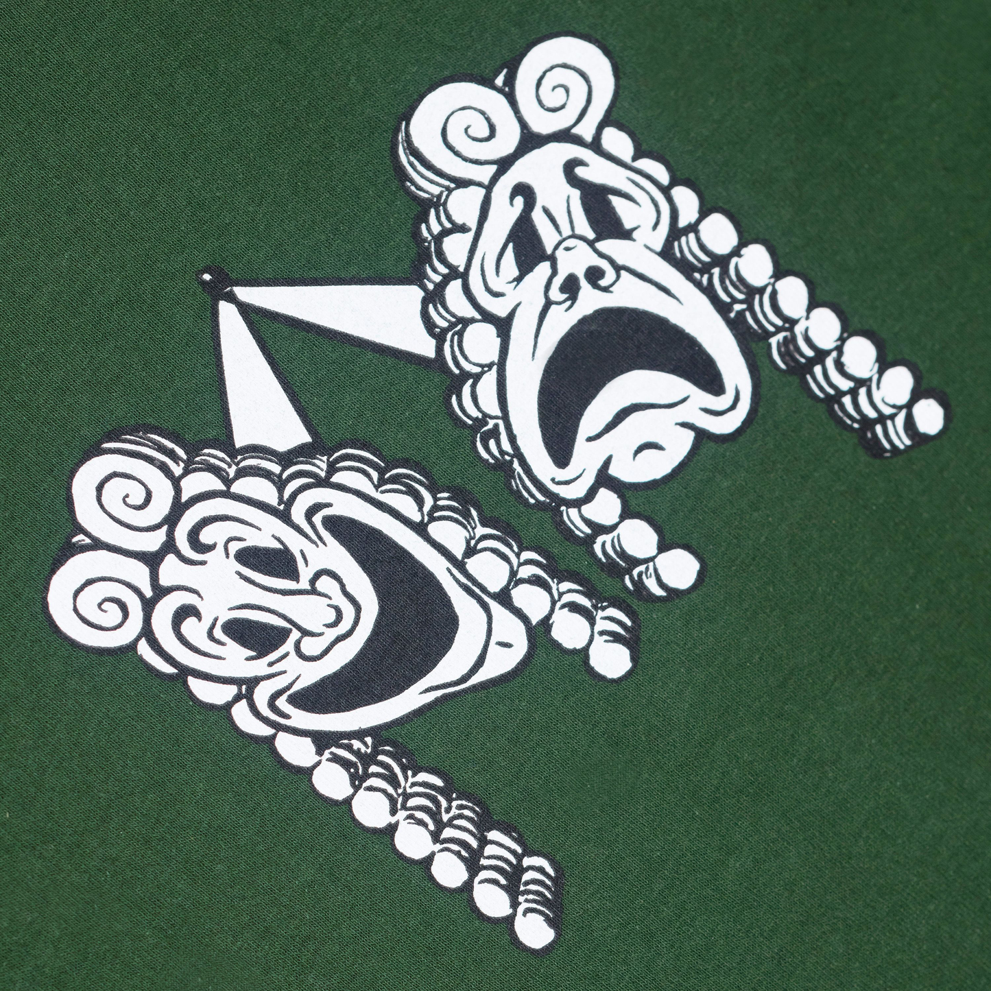 Hasty Pudding Masks Tee- Green