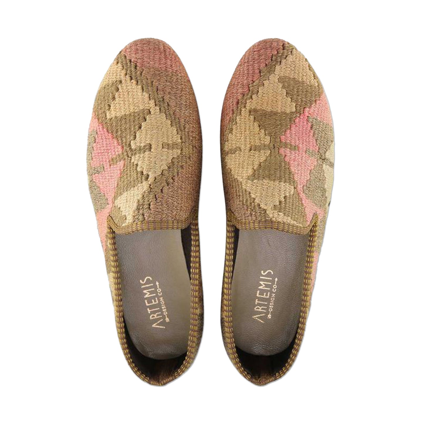 One of a kind loafers handmade from Turkish carpets.