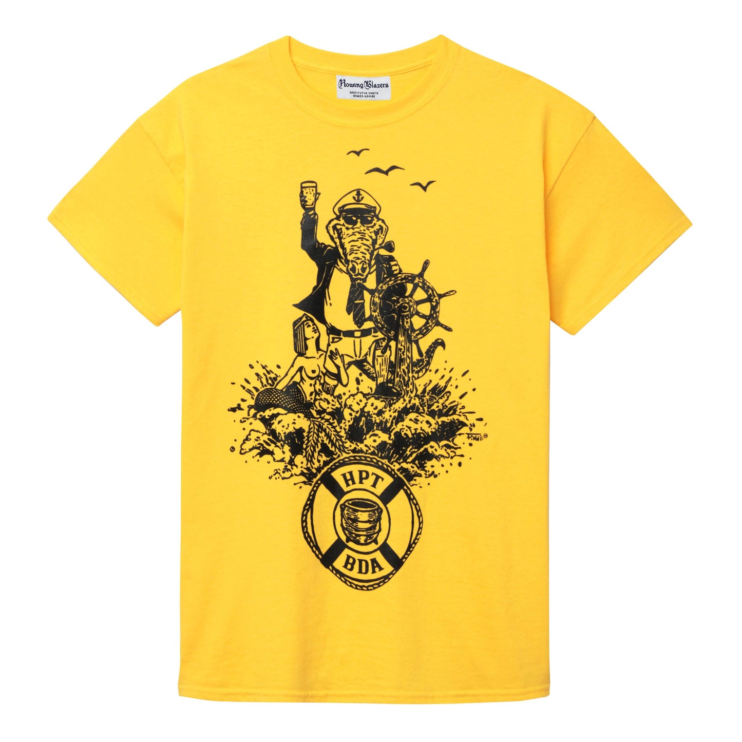 Hasty Pudding Croc Tee- Yellow