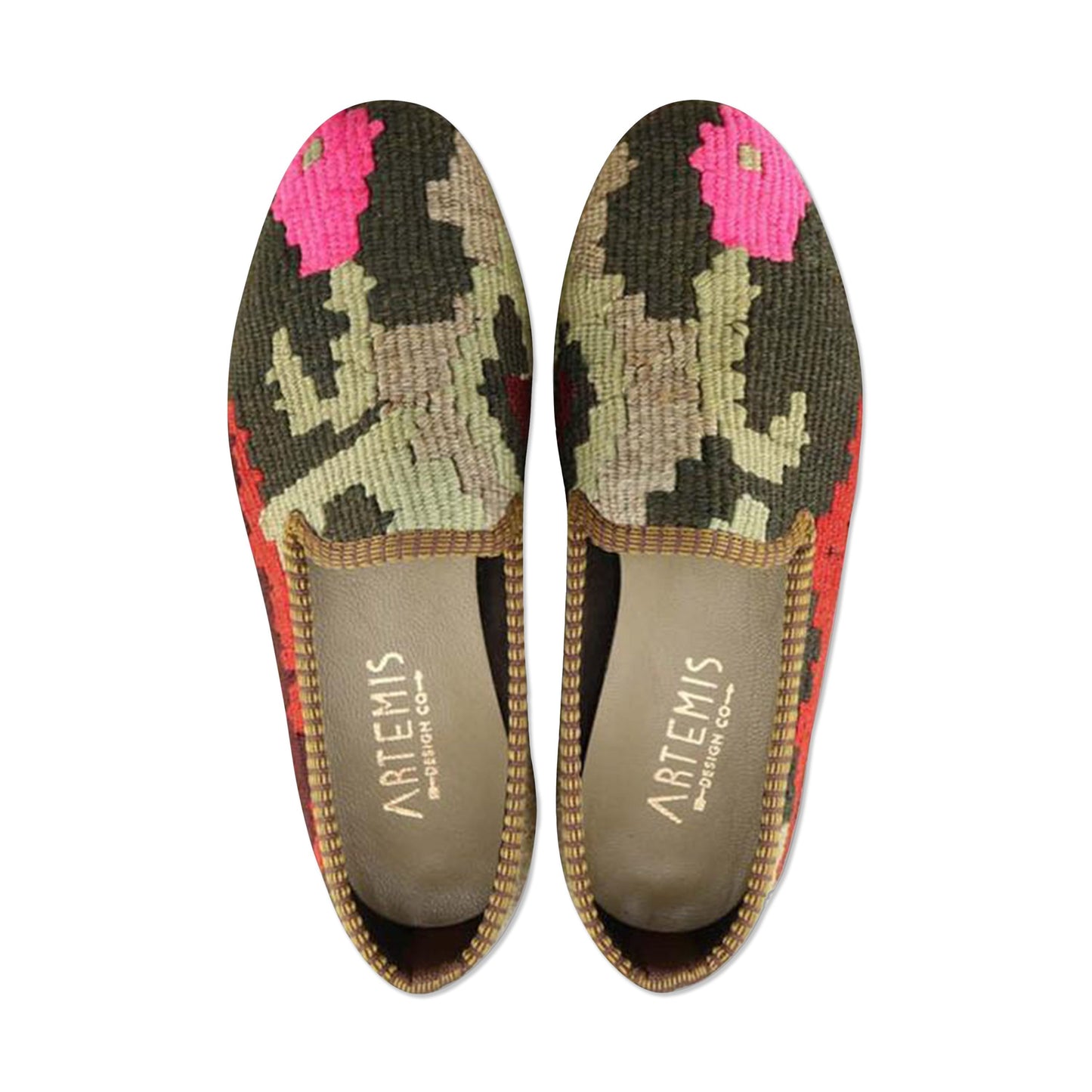 One of a kind smoking shoes handmade from Turkish carpets.